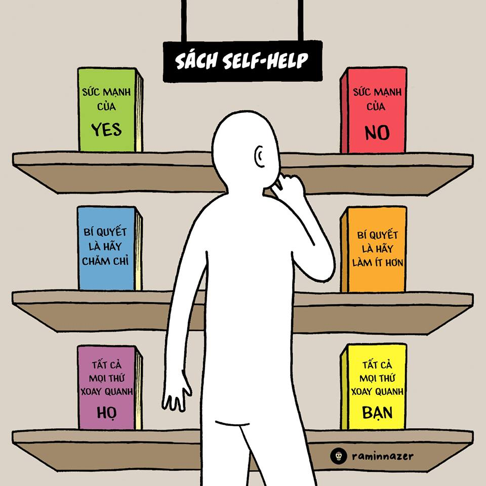 Sách self-help xâm chiếm thị trường sách Việt và xâm chiếm luôn cả tâm thức giới trẻ